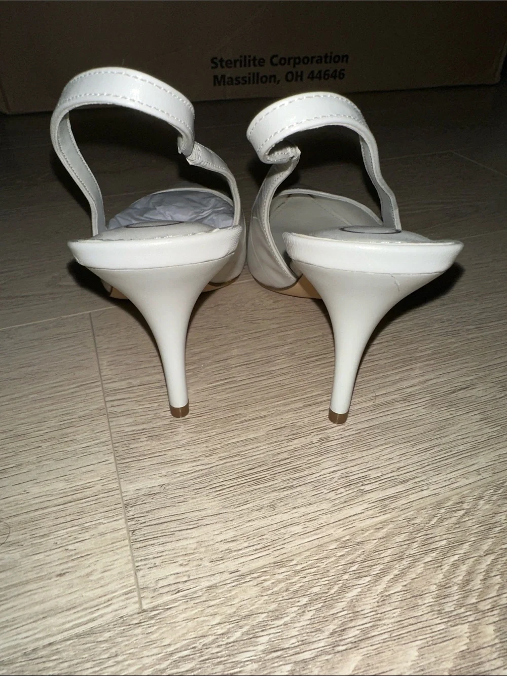 Calvin Klein Ivory Pointed Slingback Pumps